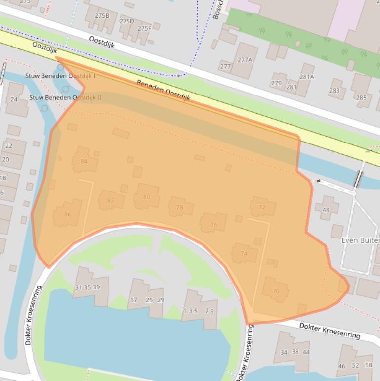 Kaart van postcodegebied 3261CH.