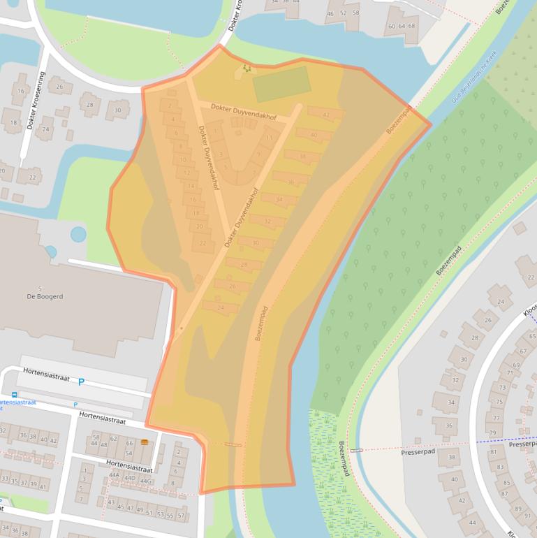 Kaart van postcodegebied 3261CL.