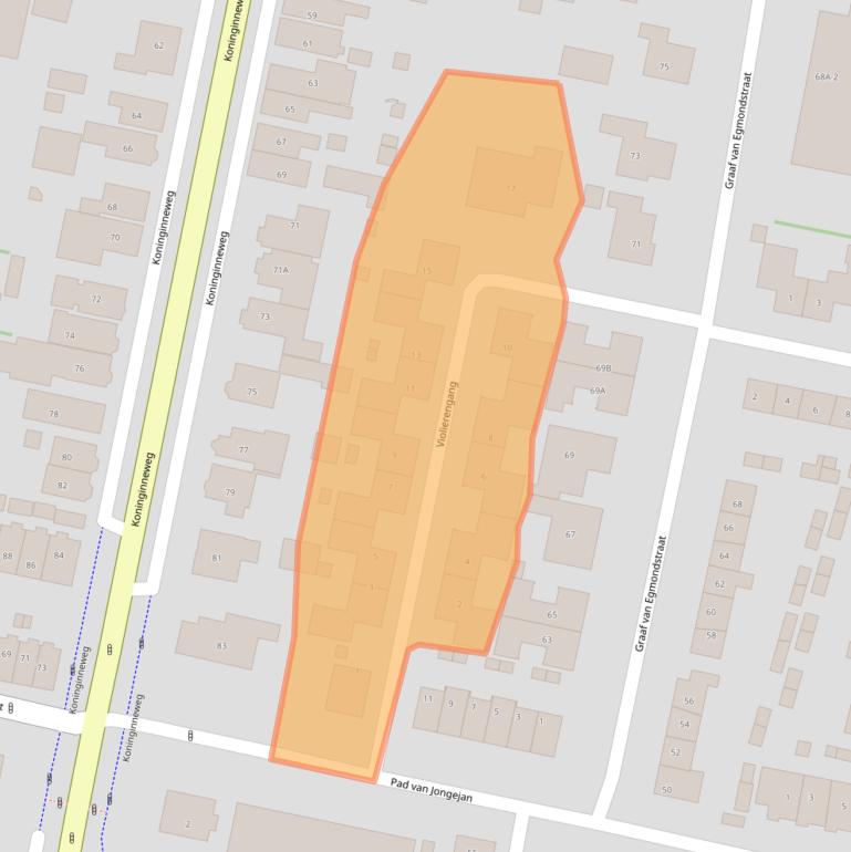 Kaart van postcodegebied 3261CM.