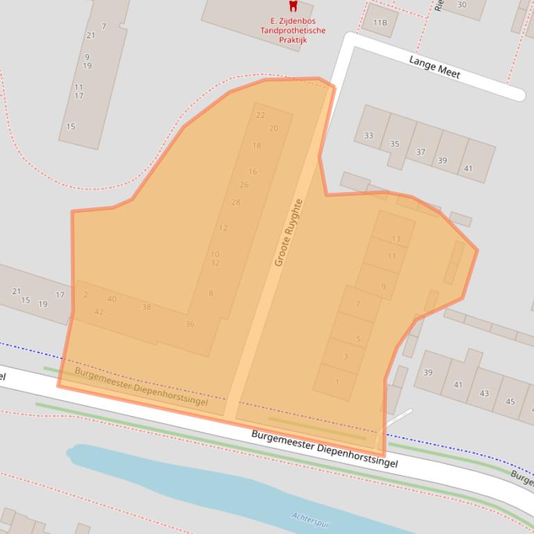 Kaart van postcodegebied 3261EE.