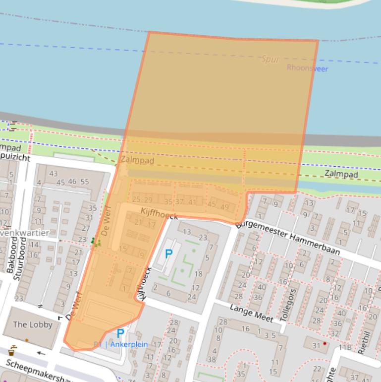 Kaart van postcodegebied 3261EG.