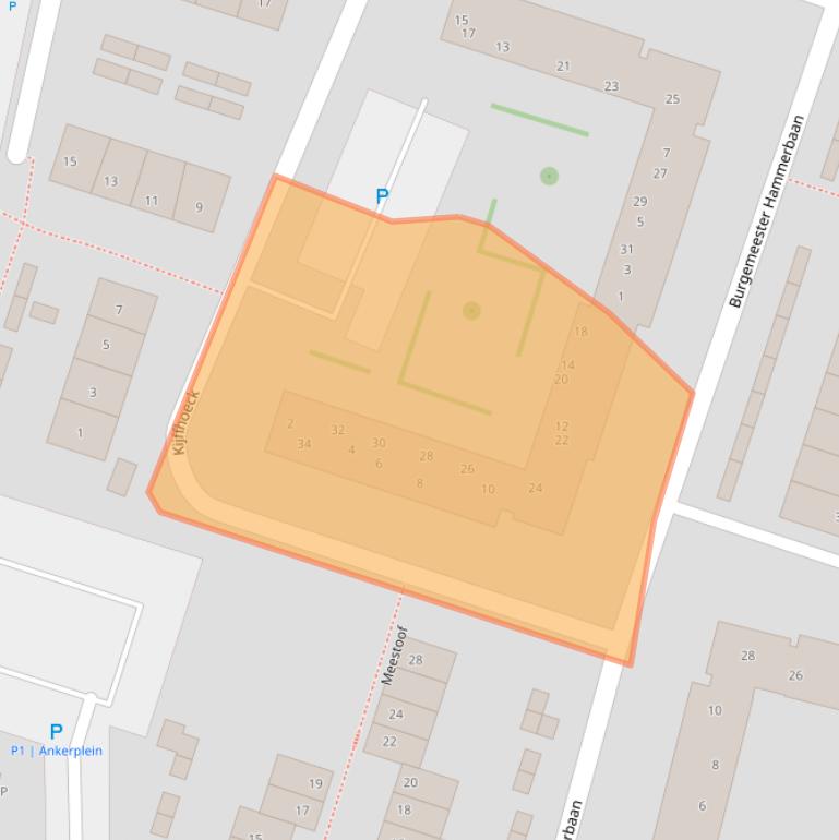 Kaart van postcodegebied 3261EH.