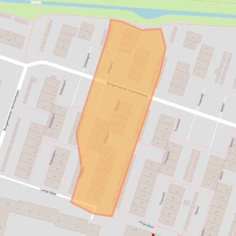 Kaart van postcodegebied 3261EP.