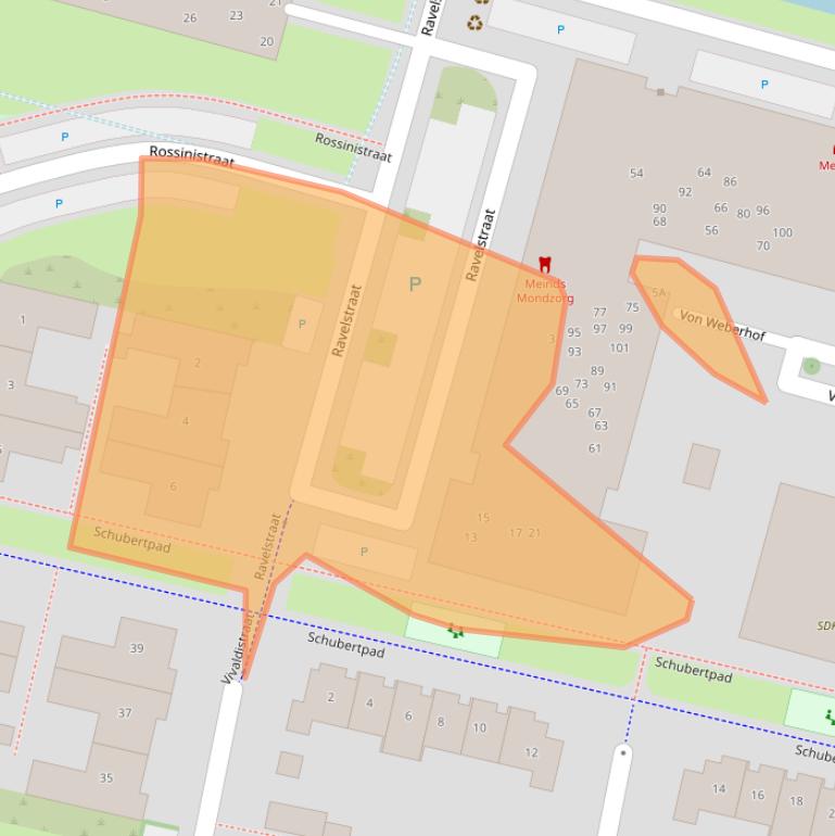 Kaart van postcodegebied 3261JB.