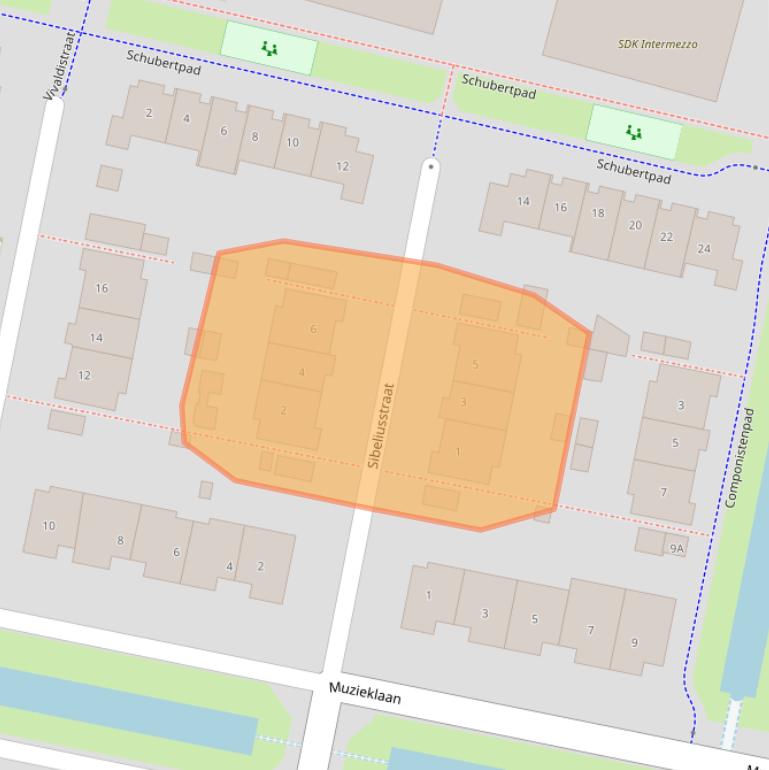 Kaart van postcodegebied 3261JE.