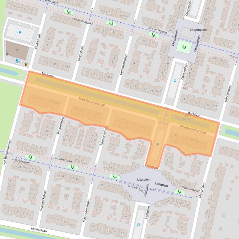 Kaart van postcodegebied 3261JL.