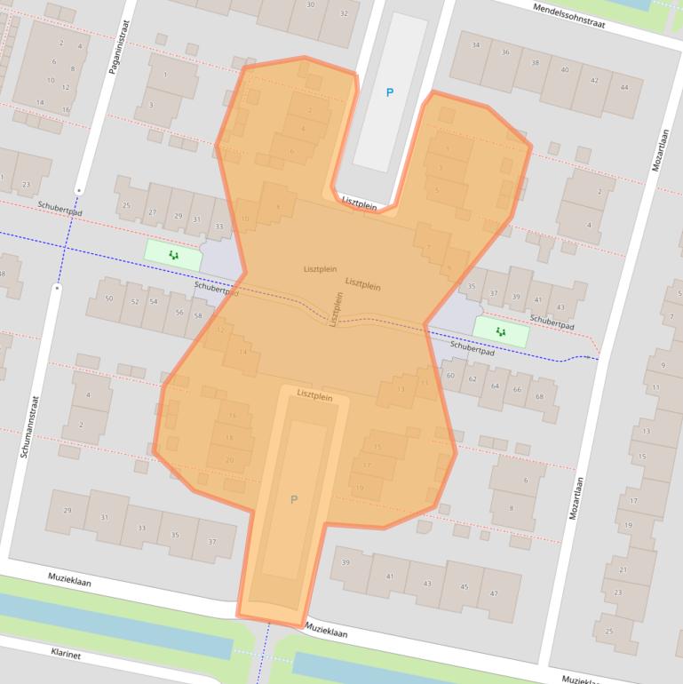 Kaart van postcodegebied 3261JS.