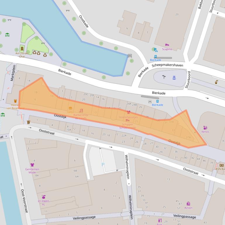 Kaart van postcodegebied 3261KB.