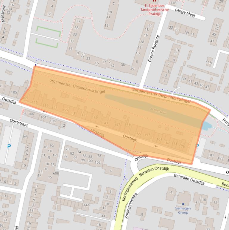 Kaart van postcodegebied 3261KD.