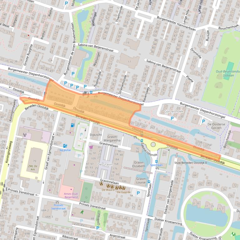 Kaart van postcodegebied 3261KE.