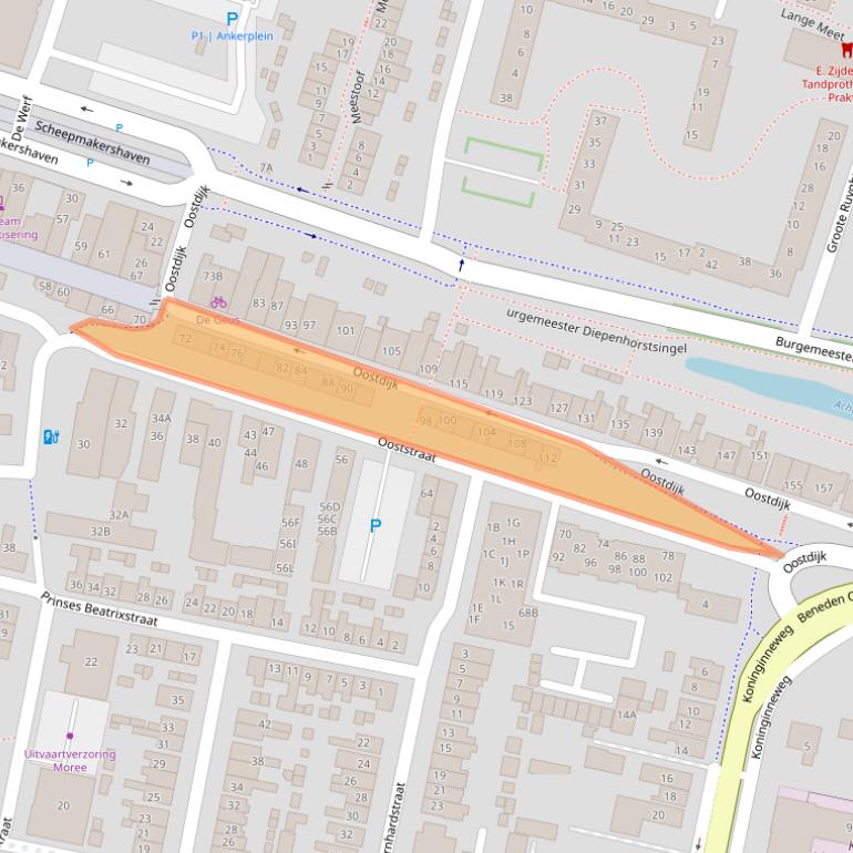 Kaart van postcodegebied 3261KJ.