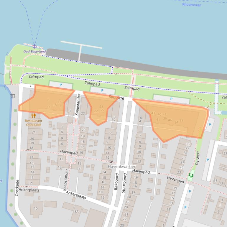 Kaart van postcodegebied 3261KK.