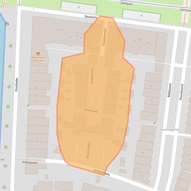 Kaart van postcodegebied 3261KZ.
