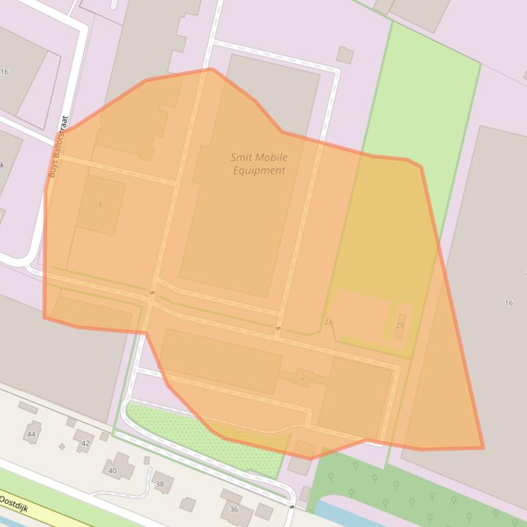 Kaart van postcodegebied 3261LA.