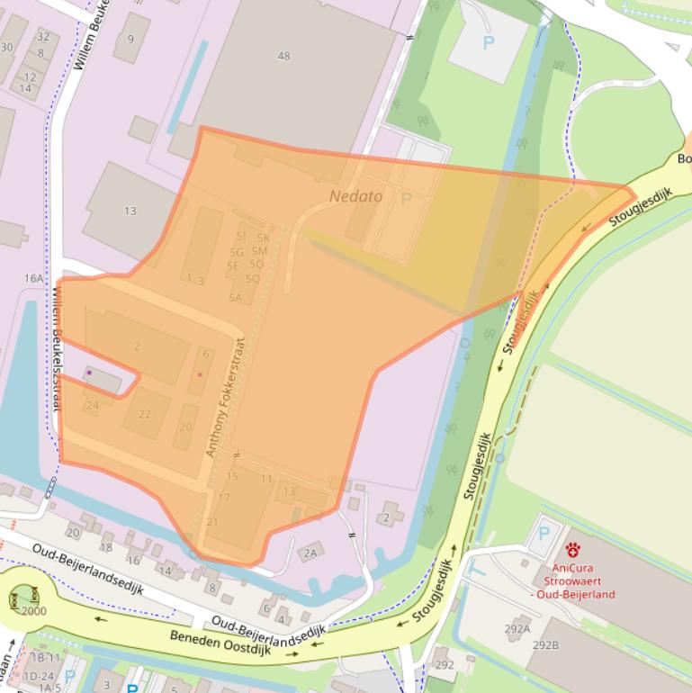 Kaart van postcodegebied 3261LB.