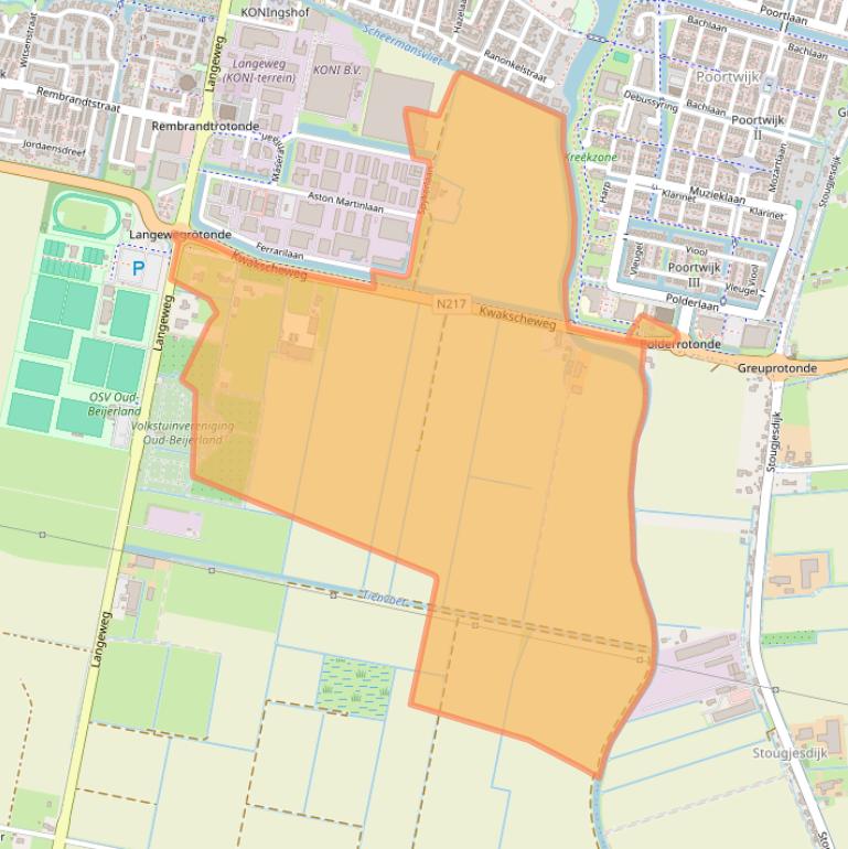 Kaart van postcodegebied 3261LG.