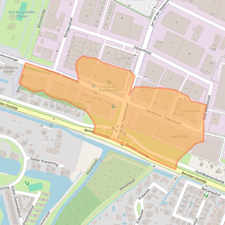 Kaart van postcodegebied 3261LH.