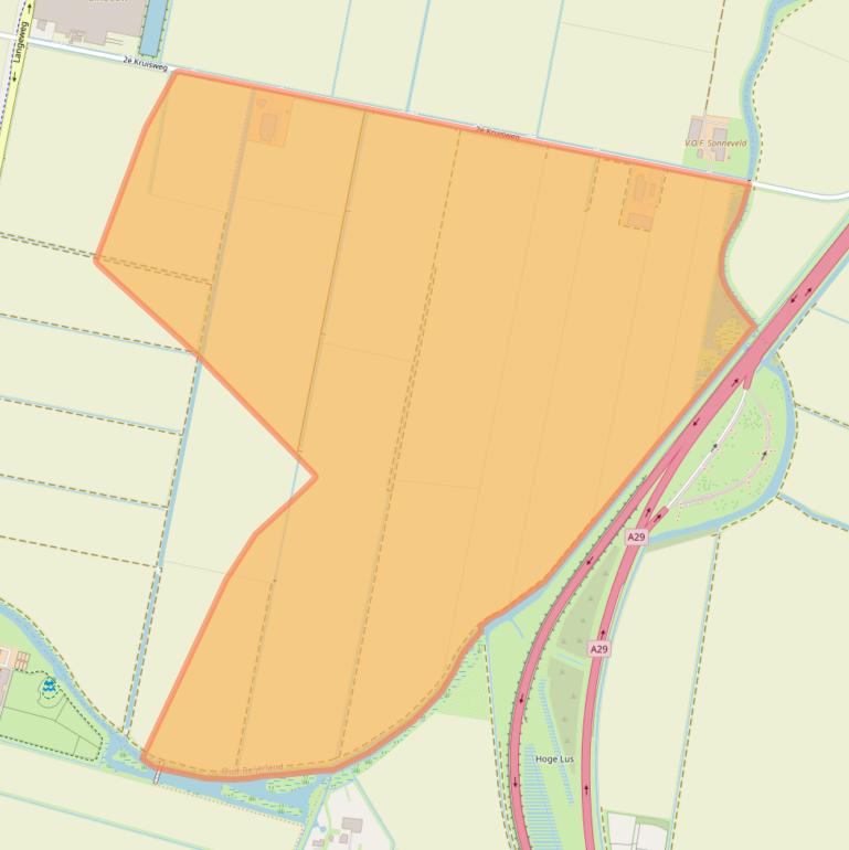 Kaart van postcodegebied 3261LN.