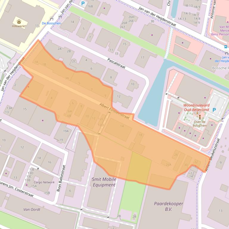 Kaart van postcodegebied 3261LP.