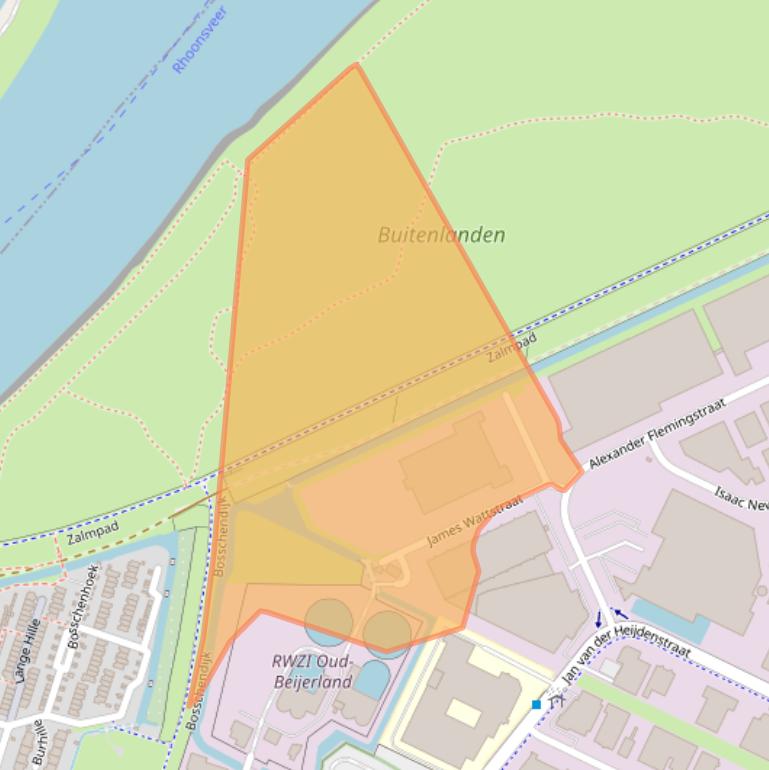 Kaart van postcodegebied 3261MB.