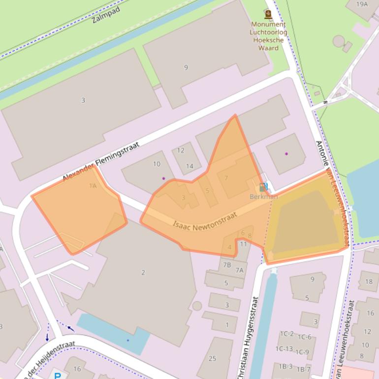 Kaart van postcodegebied 3261MC.