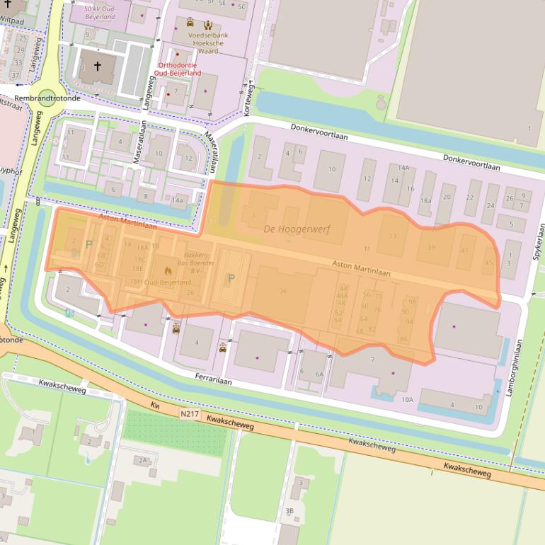 Kaart van postcodegebied 3261NB.