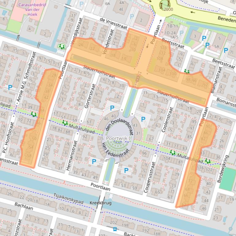 Kaart van postcodegebied 3261PB.