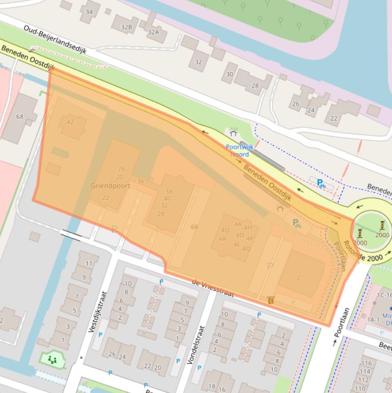 Kaart van postcodegebied 3261PC.