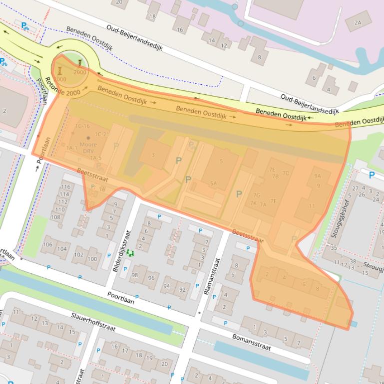 Kaart van postcodegebied 3261PL.