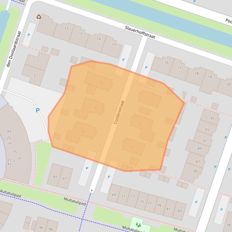 Kaart van postcodegebied 3261PT.