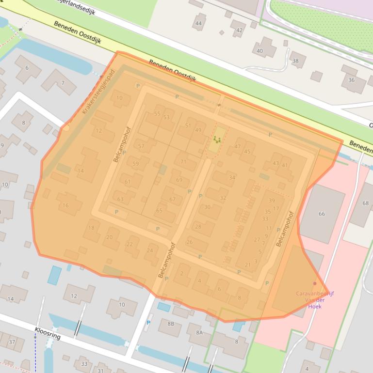 Kaart van postcodegebied 3261PX.