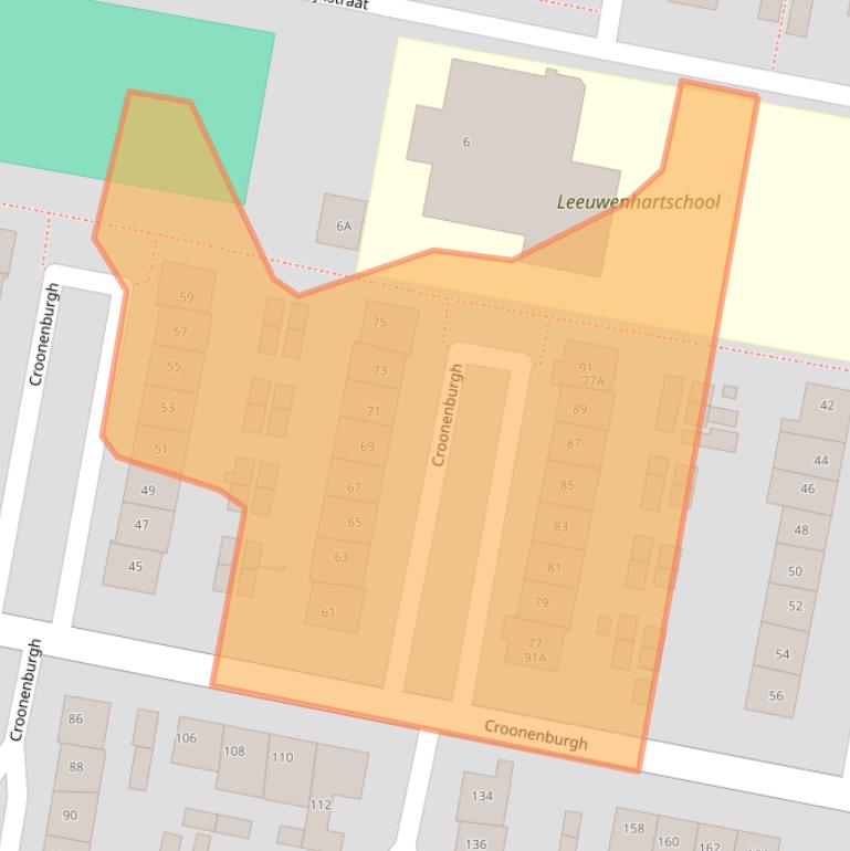 Kaart van postcodegebied 3261RE.