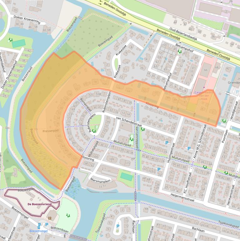 Kaart van postcodegebied 3261SB.