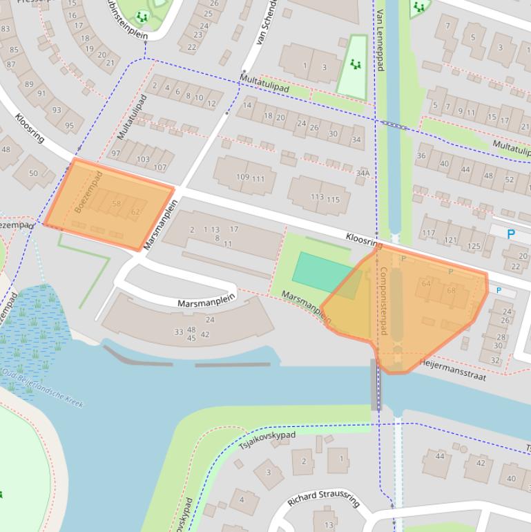 Kaart van postcodegebied 3261SC.