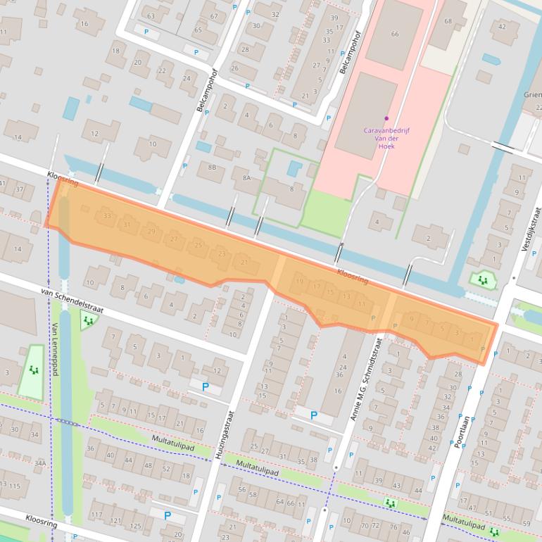 Kaart van postcodegebied 3261SE.