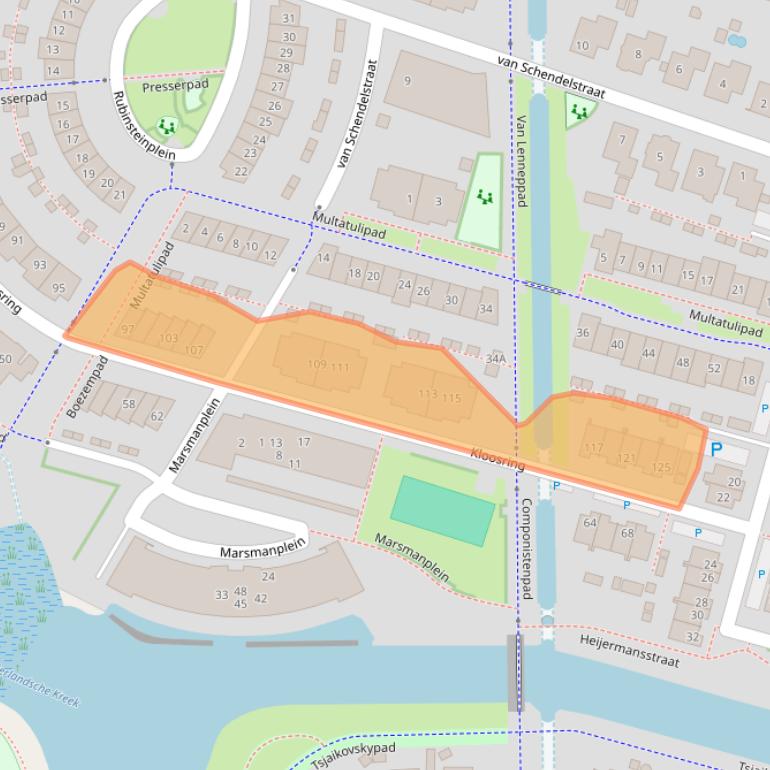 Kaart van postcodegebied 3261SH.