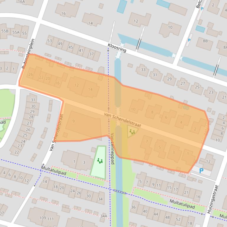 Kaart van postcodegebied 3261SJ.