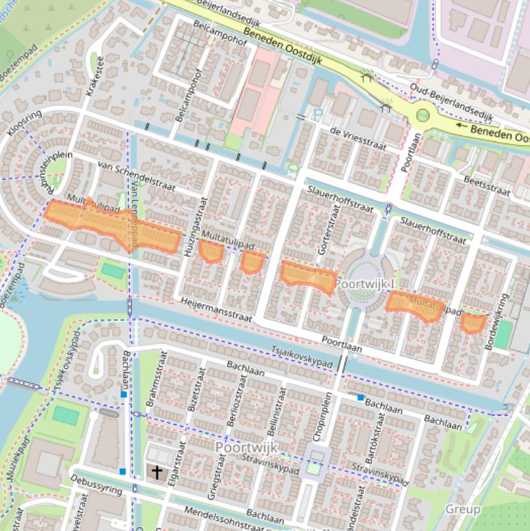 Kaart van postcodegebied 3261SM.