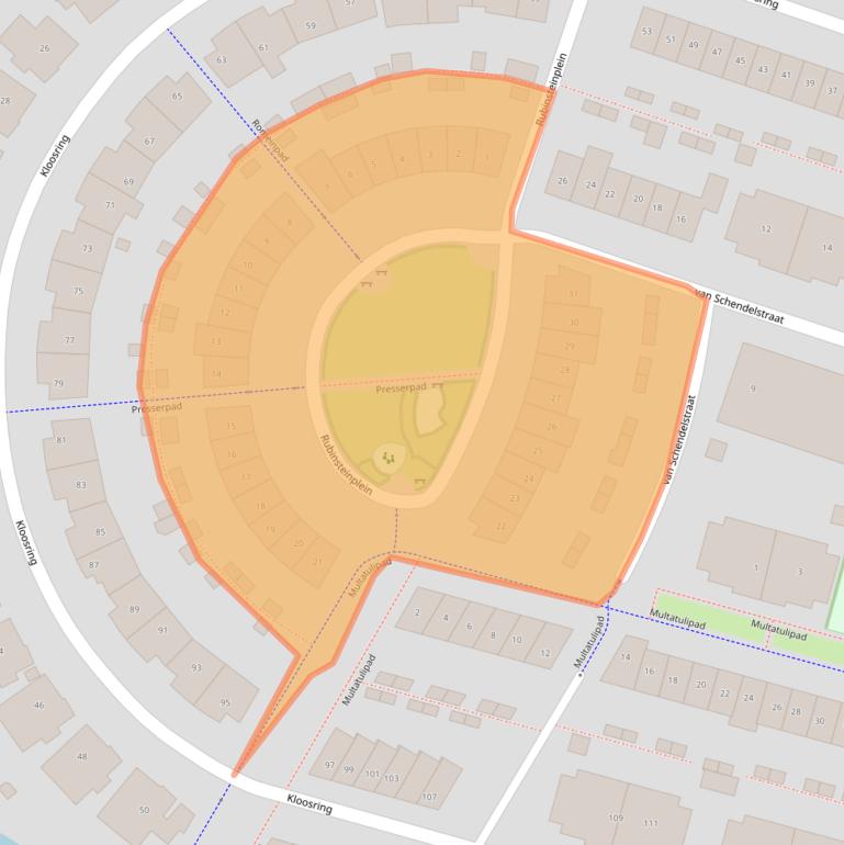 Kaart van postcodegebied 3261SN.