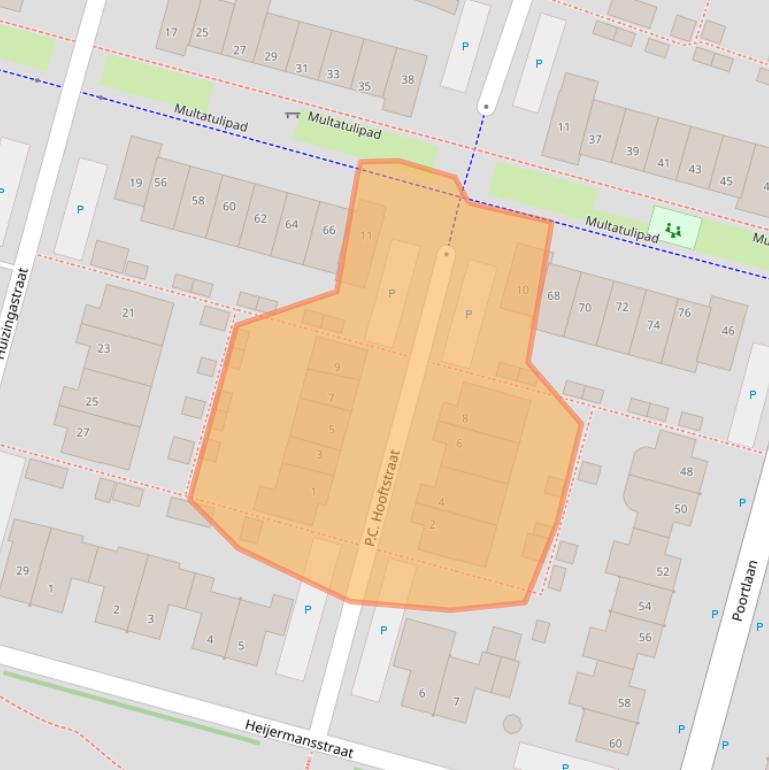Kaart van postcodegebied 3261SV.