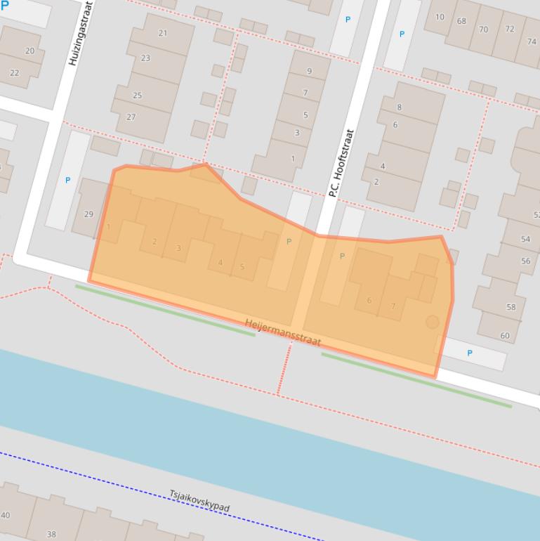 Kaart van postcodegebied 3261SW.