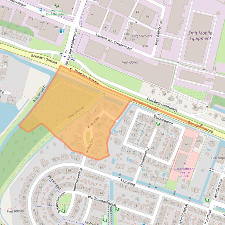 Kaart van postcodegebied 3261SX.