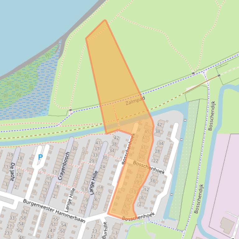 Kaart van postcodegebied 3261TA.