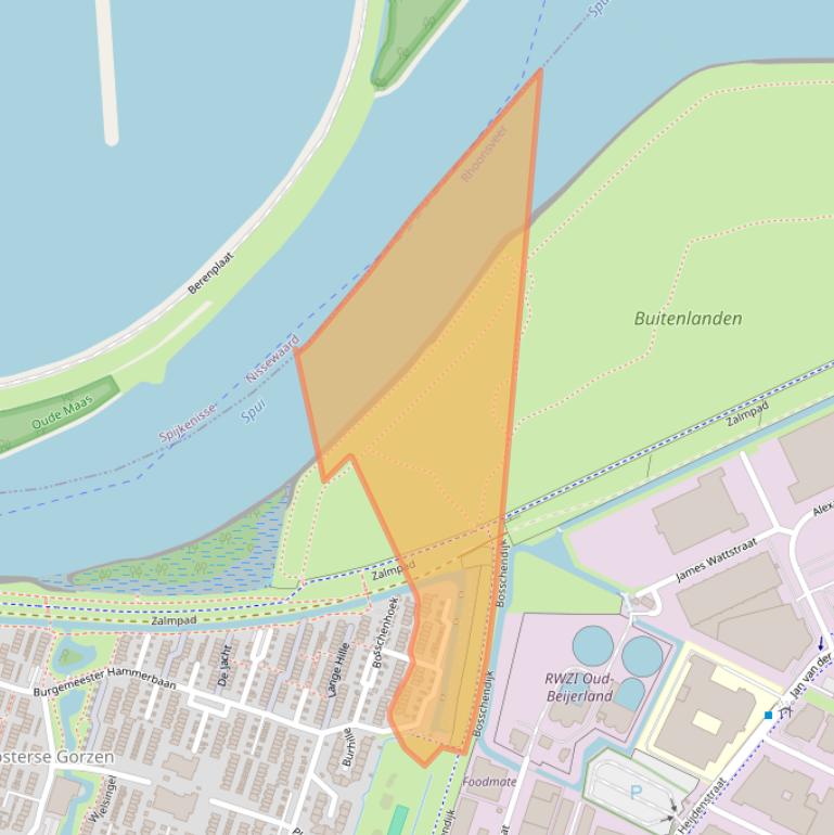 Kaart van postcodegebied 3261TB.