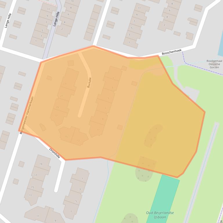 Kaart van postcodegebied 3261TC.