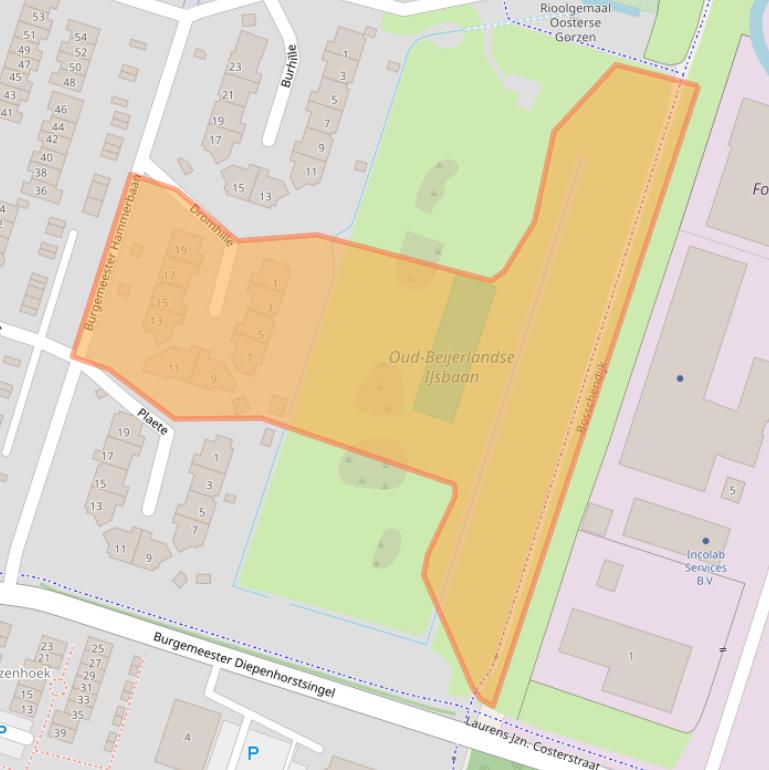 Kaart van postcodegebied 3261TH.