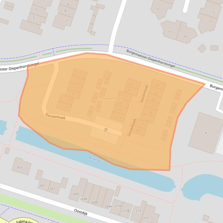 Kaart van postcodegebied 3261TJ.