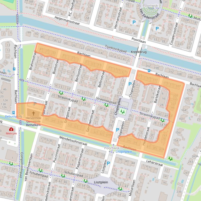 Kaart van postcodegebied 3261WB.