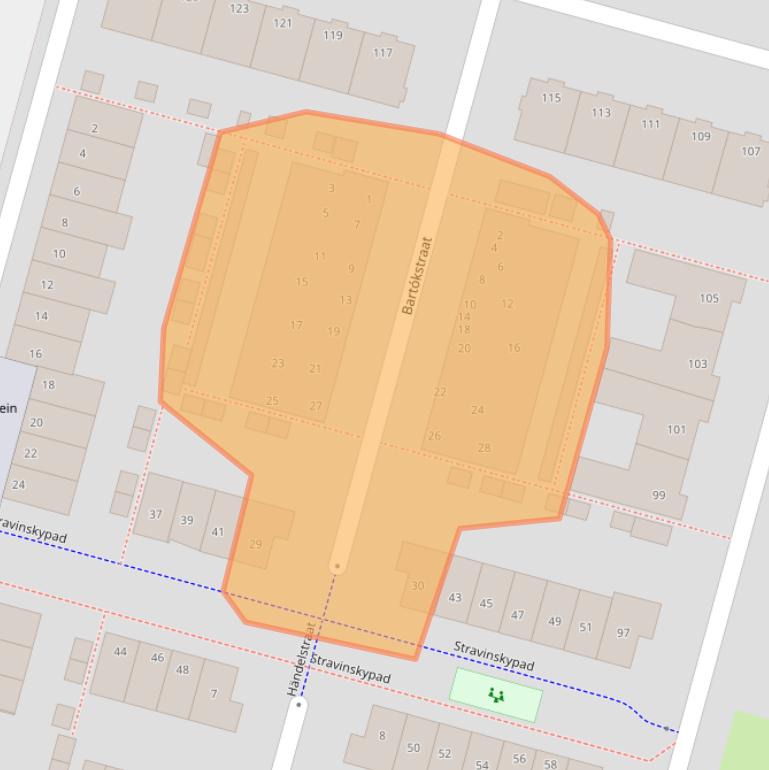 Kaart van postcodegebied 3261WD.