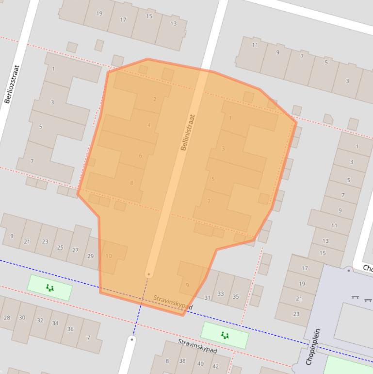 Kaart van postcodegebied 3261WE.